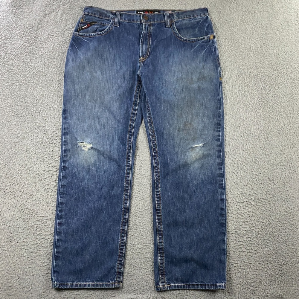 Ariat FR‎ M3 Jeans Mens 38x30 Loose Fit Straight Stitch Western Flame Resistant